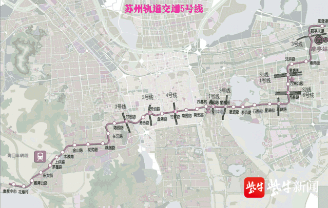 苏州轨道交通5号线是江苏省首条全自动驾驶轨道交通线路,起于吴中区