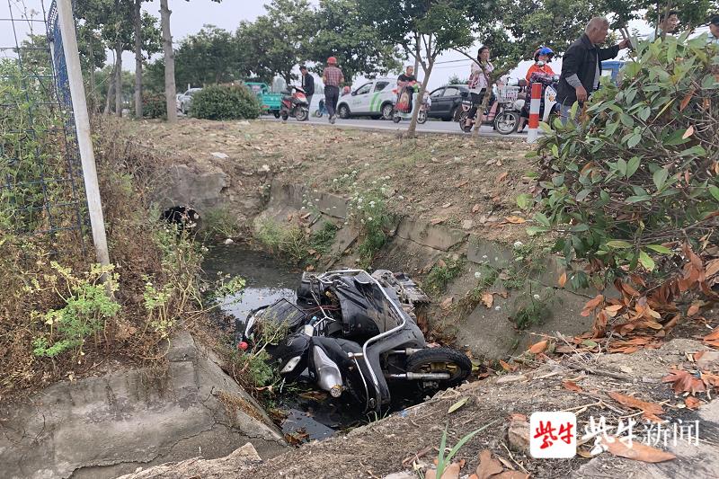 "花式"玩手机,电动自行车一头栽进排水沟