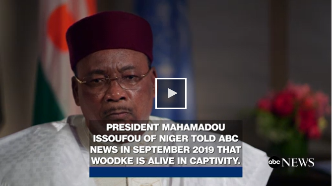 尼日尔总统马哈马杜·伊素福对媒体称,伍德克还活着.