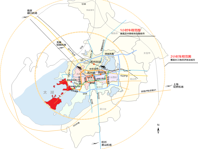 地处苏州市区西南15公里的太湖之畔,区位交通十分便利