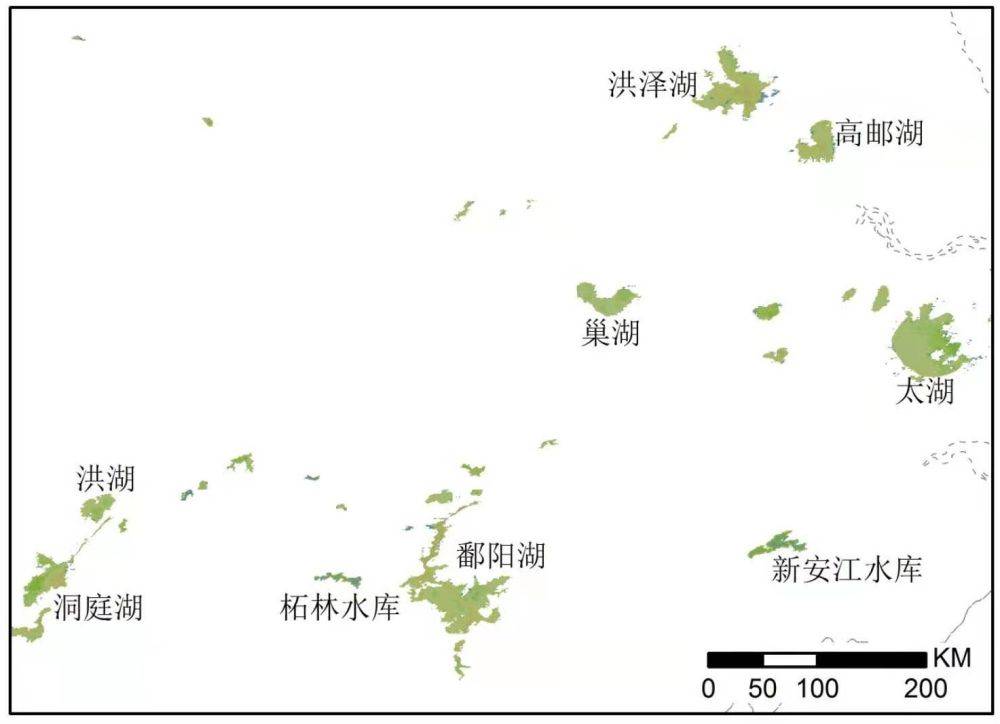 游地区大型湖库fui水色指数主要在7至15之间,其中自然湖泊水体较浑浊