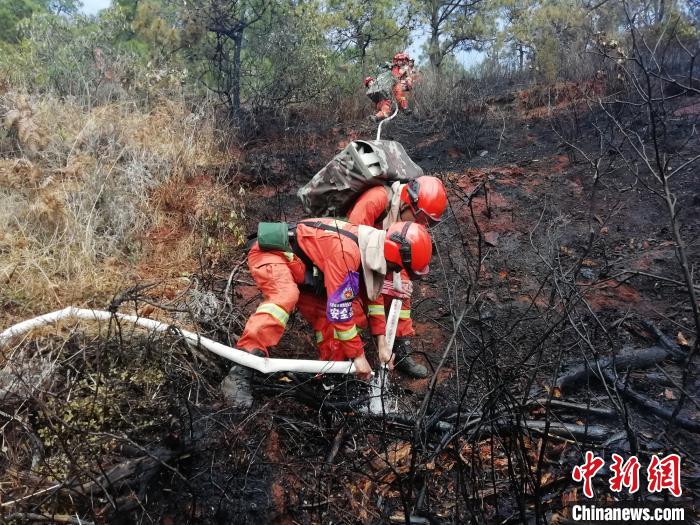 云南省大理州森林消防支队获悉,祥云县雷家山森林火灾明火于当日14时