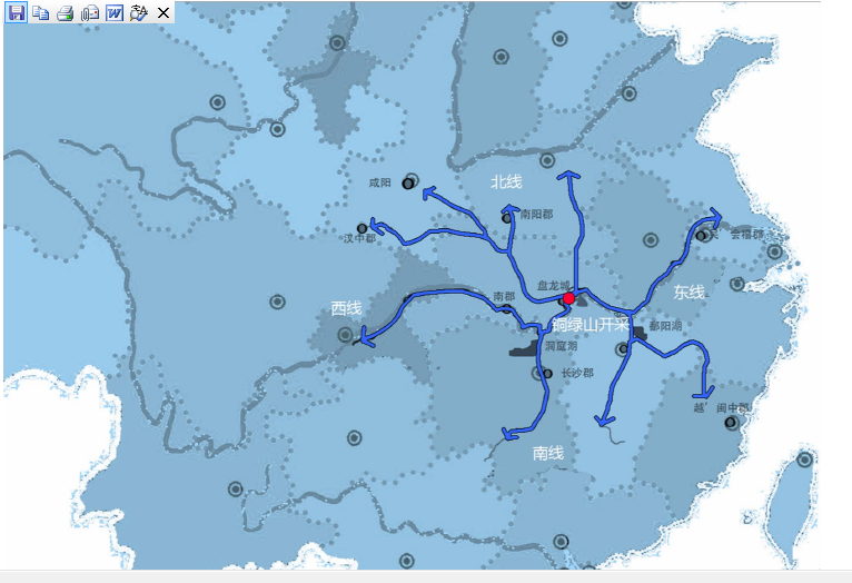 这是先秦时期黄石铜绿山铜材的运输线路.曹宇 绘制