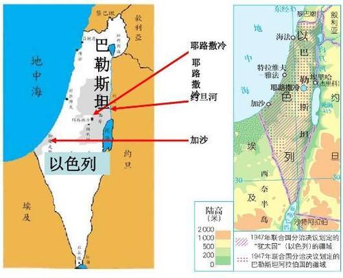 支持以色列划走约旦河谷,并提议设置一个委员会划定有争议的边界