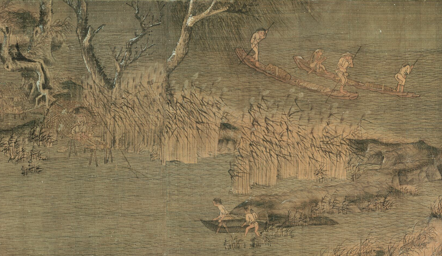 江行初雪图(局部) 赵干(五代)