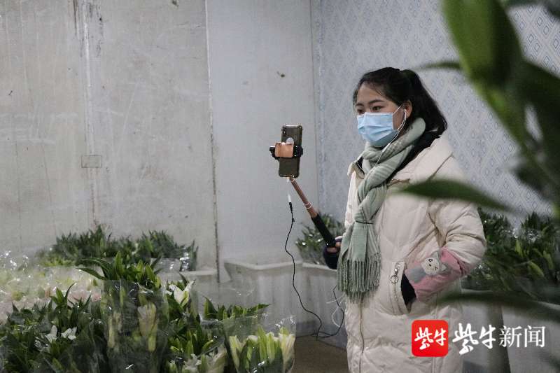 基地的一栋大棚内,只见鲜切花种植大户苗继龙和妻子戴着严实的口罩