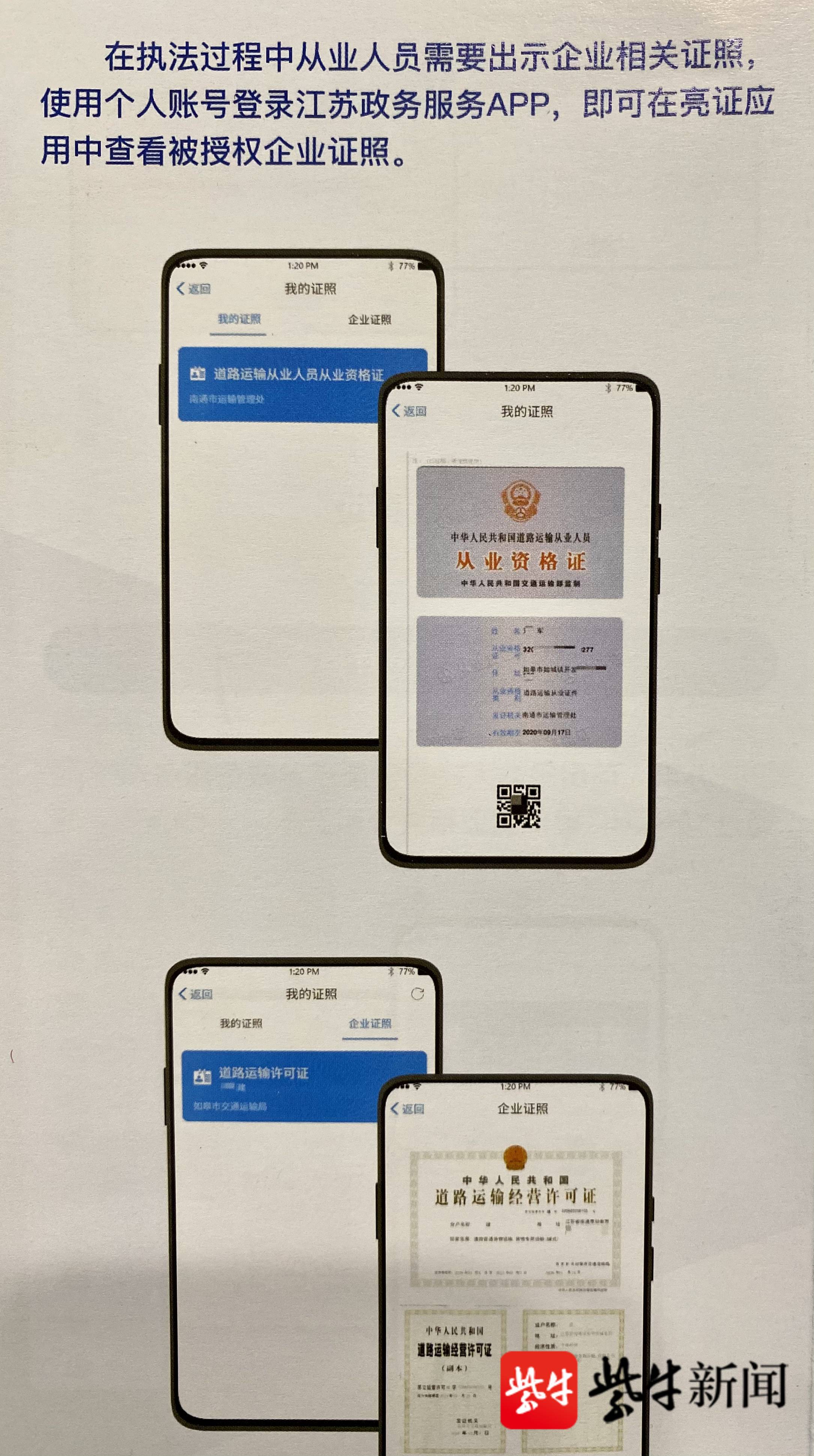 @江苏运输企业!这5本交通证照电子化,扫码走遍长三角