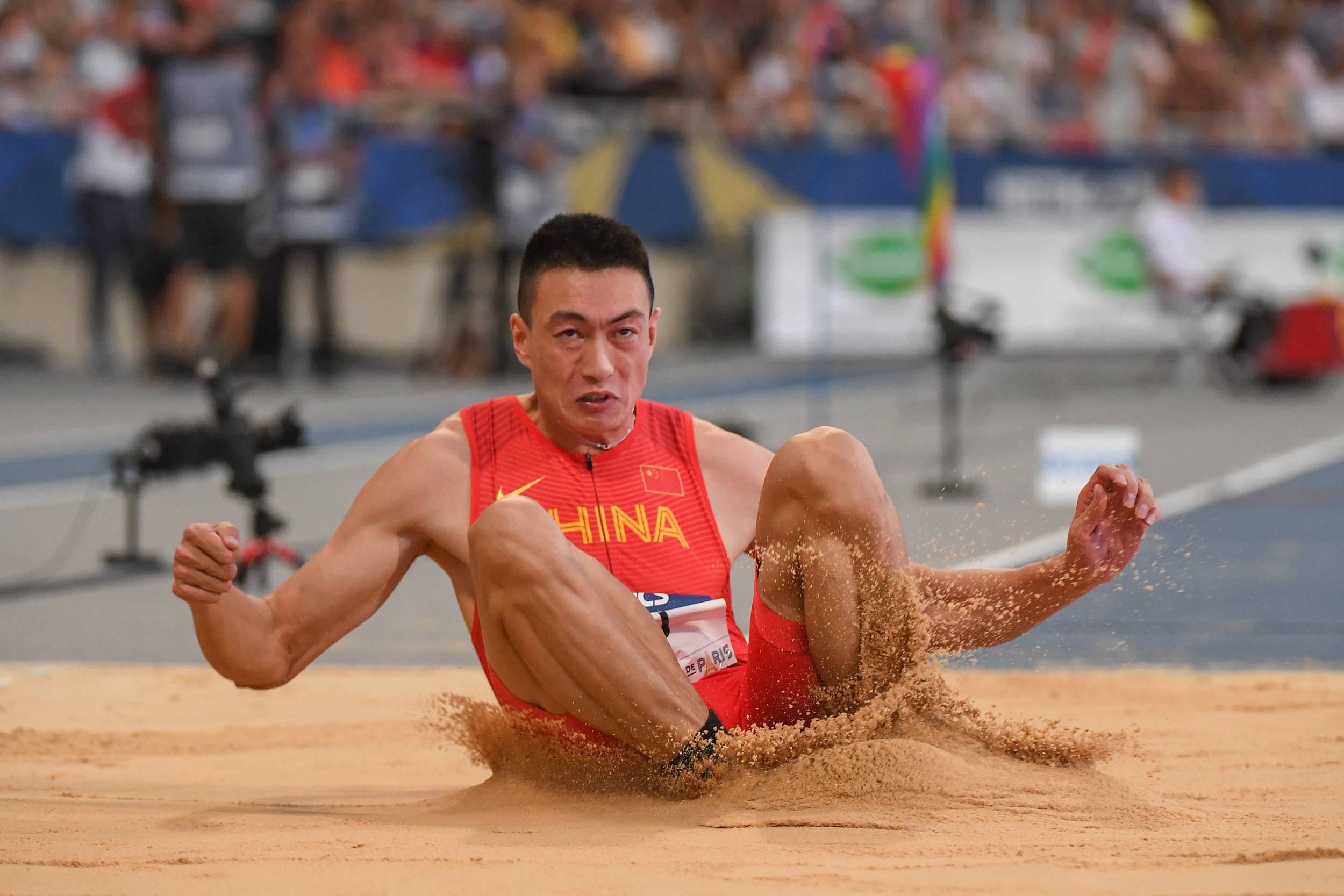 奥运男子三级跳 朱亚明夺银