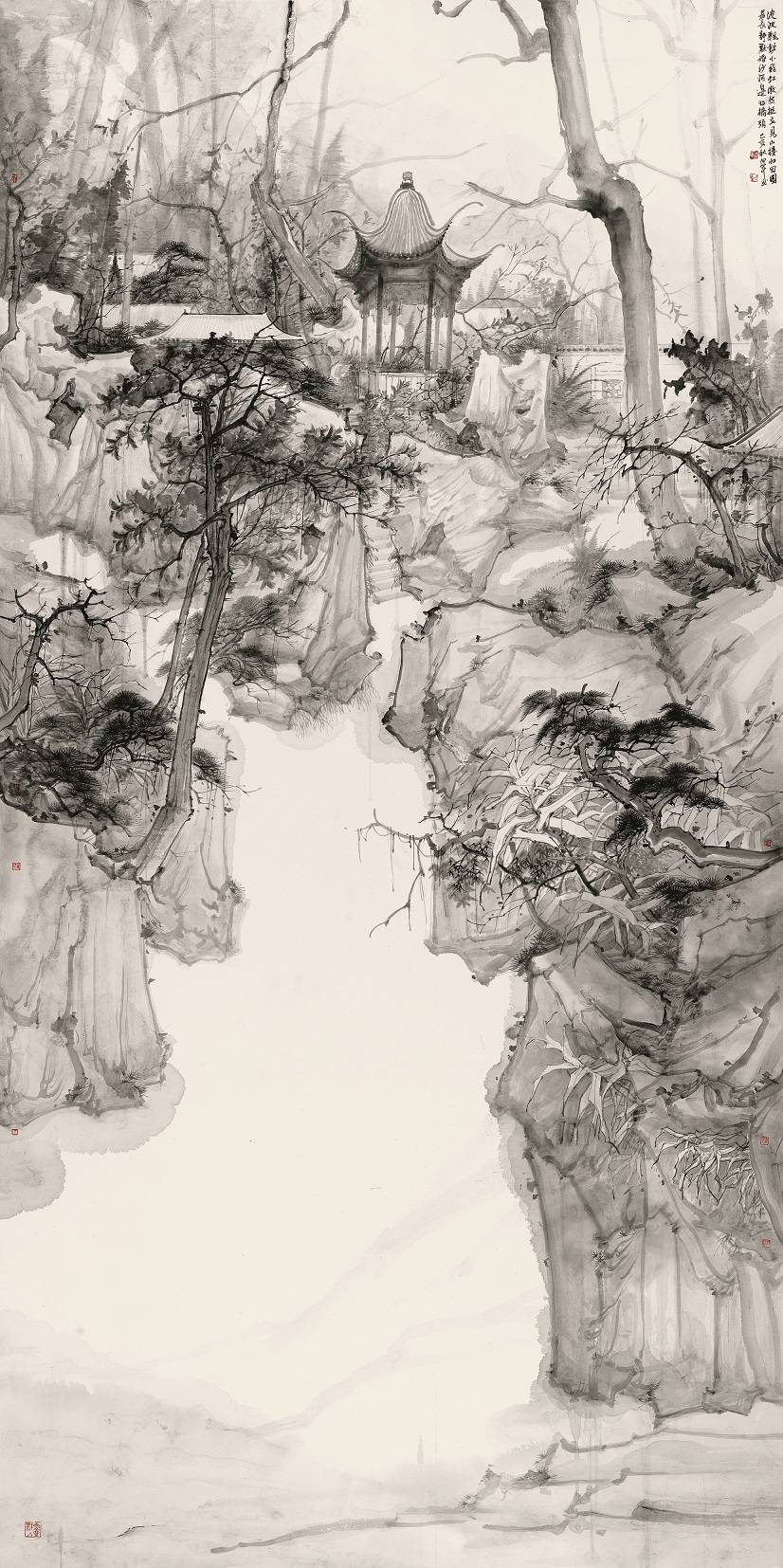 《凌波飘动小飞虹 》246cm×128cm    2019年.