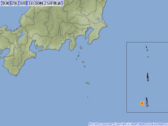 日本小笠原群岛发生里氏55级地震 震源深度10千米