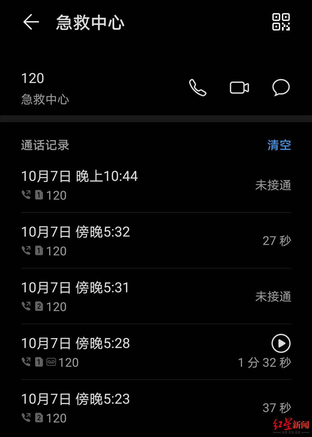 董先生7日当晚的通话记录