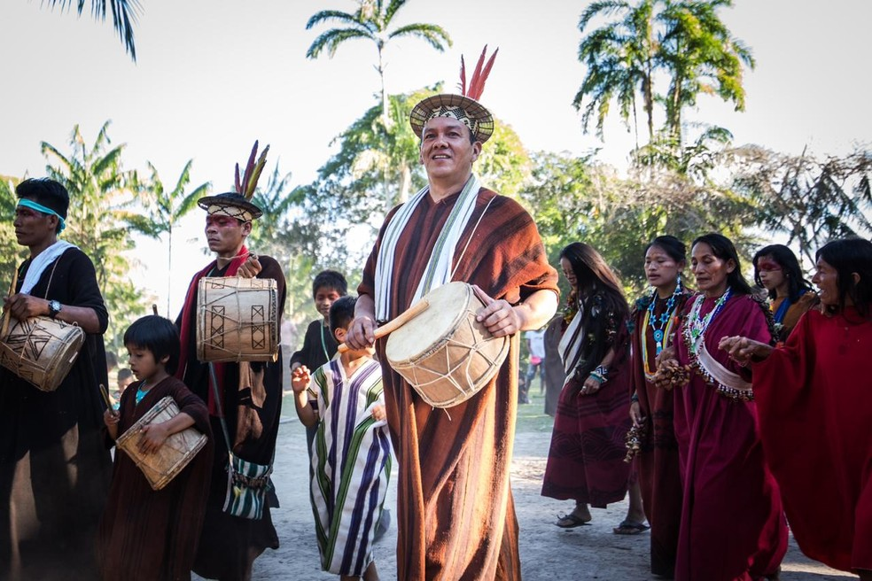 巴西阿莎宁卡原住民部落首领 (图片来源:巴西环球传媒集团)