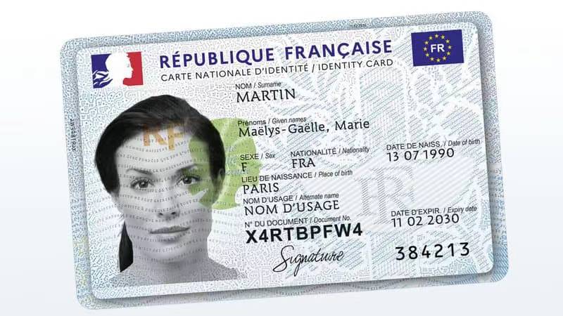 法国身份证图片