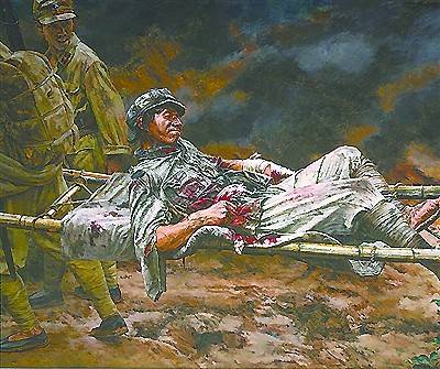 红军师长陈树湘(油画)白展望