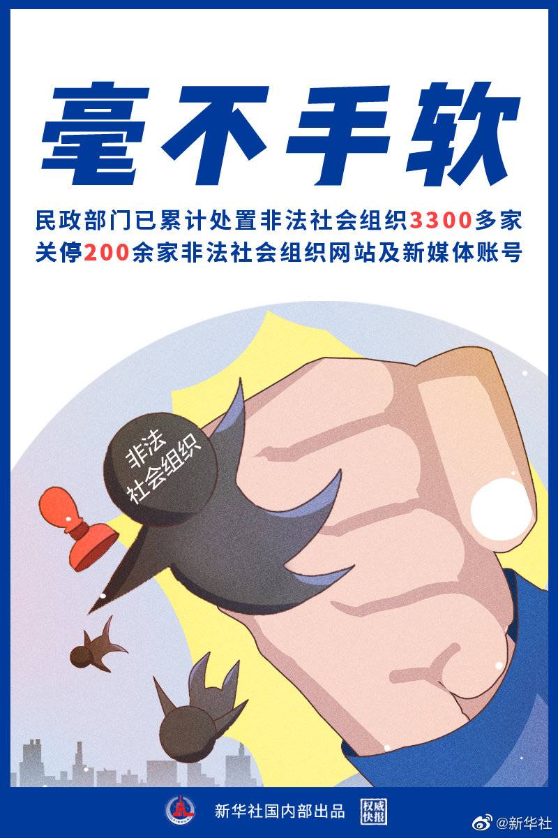 民政部:已累计处置非法社会组织3300多家