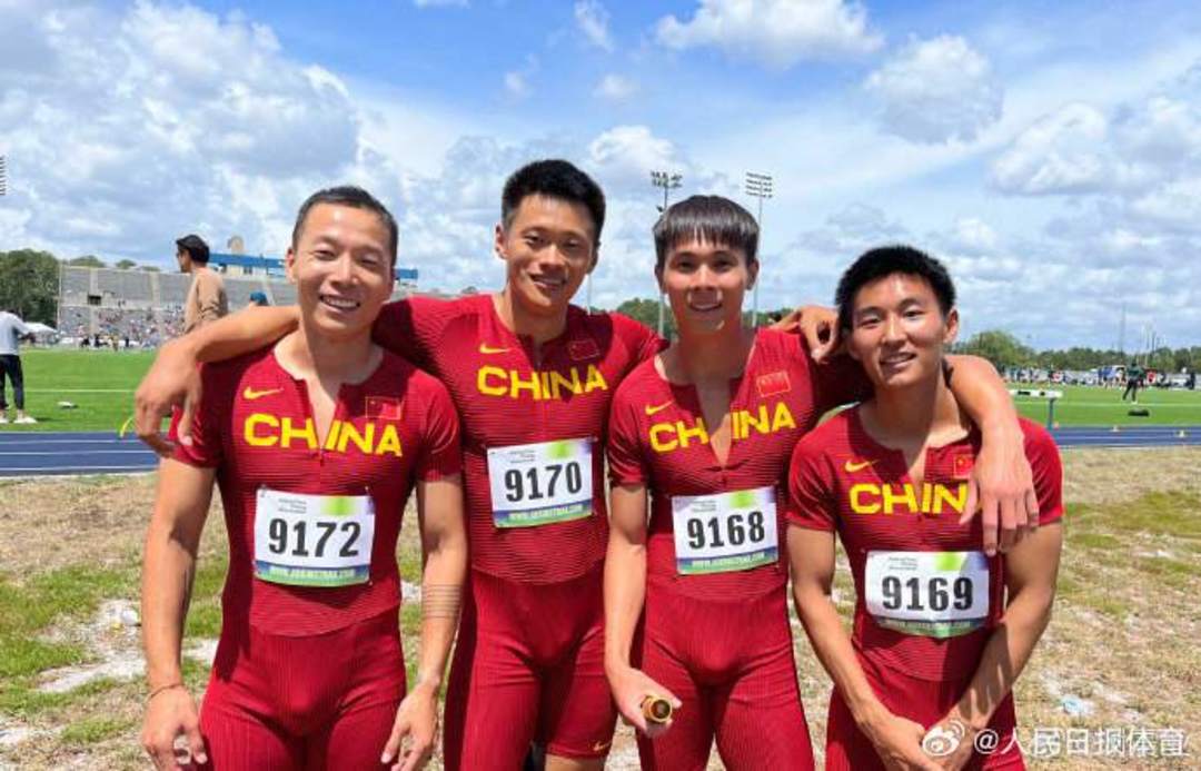 中国接力男队在美夺冠，比杭州亚运会夺冠成绩还快