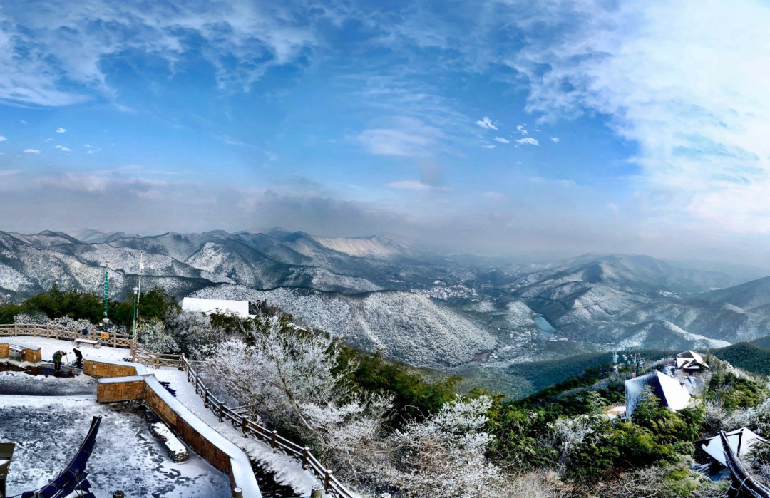 宜兴竹海雪景图片