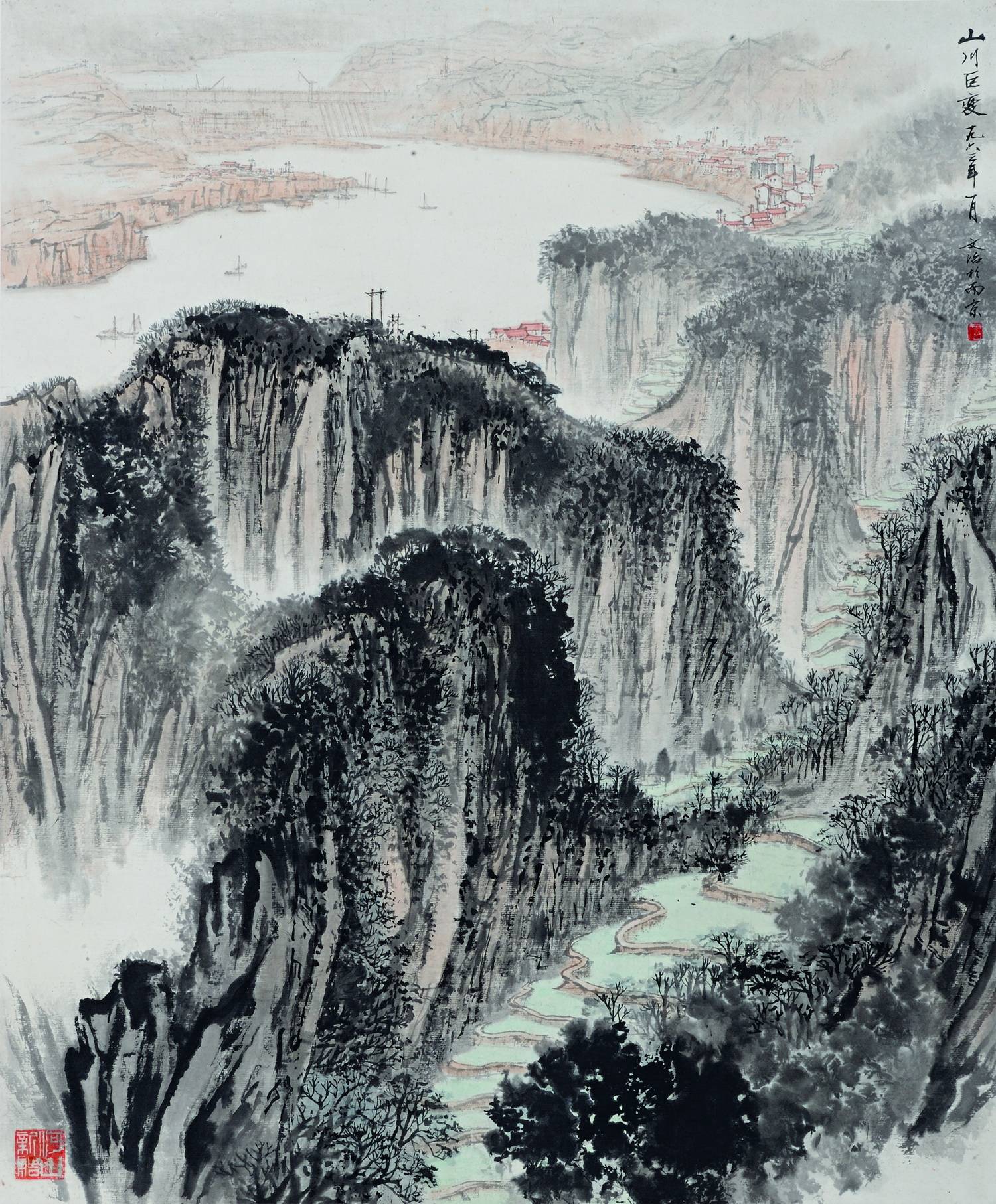 103.5cm×86.5cm 中国画1963年